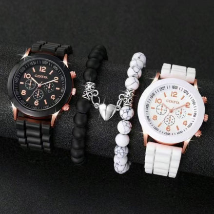4-piece Set Fashionable Best-selling Classic Couple Watch Set